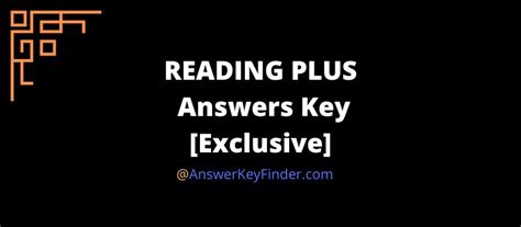 Reading Plus Answers Key 2023 Free Unlocks