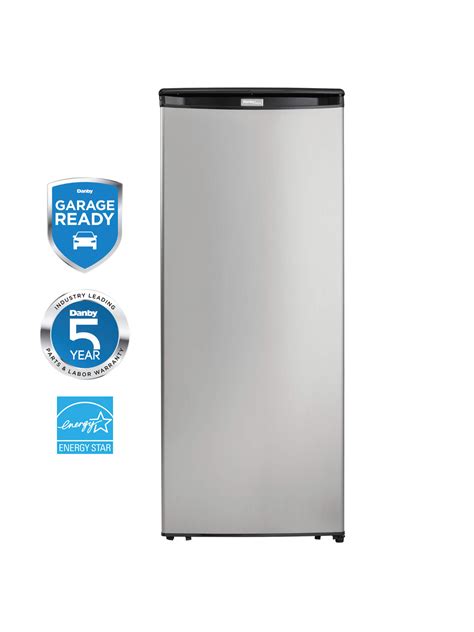 Danby Designer 85 Cu Ft Upright Freezer In Stainless Steel