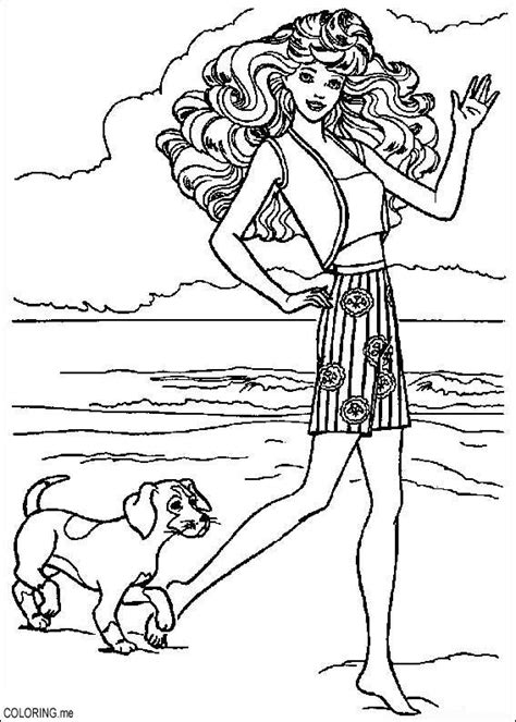 Barbie Beach Coloring Pages At Getcolorings Com Free Printable Colorings Pages To Print And Color