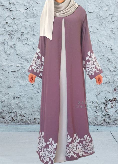 Leyah Embroidered Abaya Islamic Fashion Abaya Abaya Designs Abaya