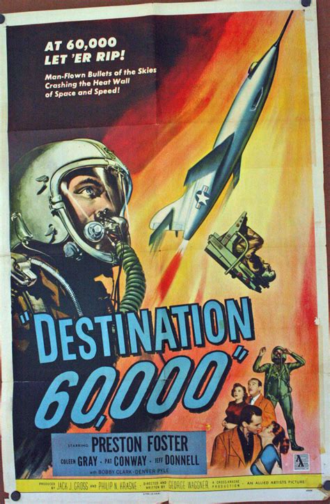 Destination 60000 Sci Fi Movie Poster Original Vintage Movie Posters
