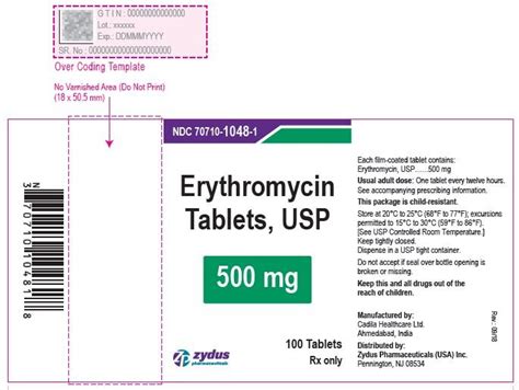 Erythromycin Base Filmtab Package Insert