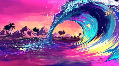Retro Wave Ocean Wallpaper Hd Artist 4k Wallpapers Images Photos And Background