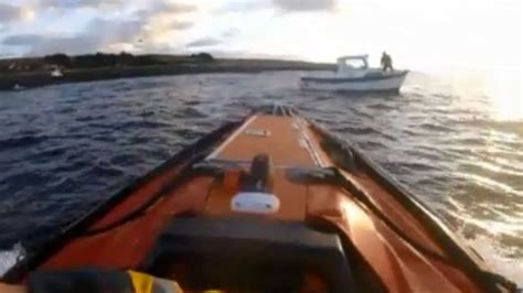 Lifeboat Volunteer Rescues Father Off Coast Of Fife Bbc News