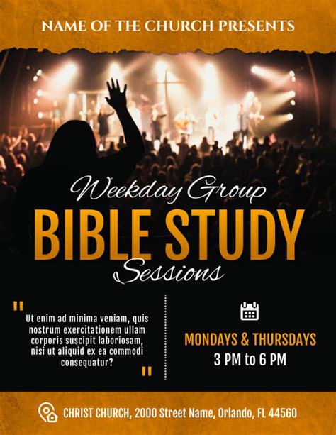 Copy Of Bible Study Weekly Sessions Church Flyer Postermywall