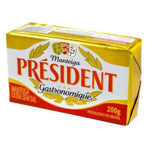 Manteiga Extra Sem Sal PrÉsident Tablete 200g Pão De Açúcar
