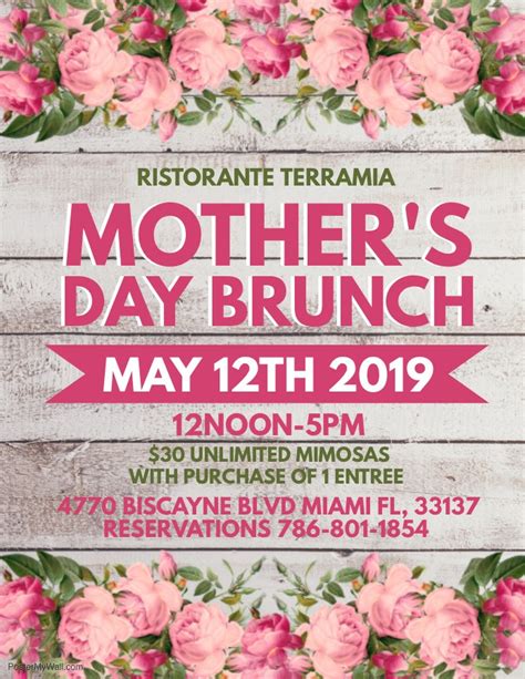 Mothers Day Brunch Miami Fl May 12 2019 1200 Pm