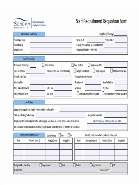 Free 5 Recruitment Requisition Forms In Ms Word Pdf