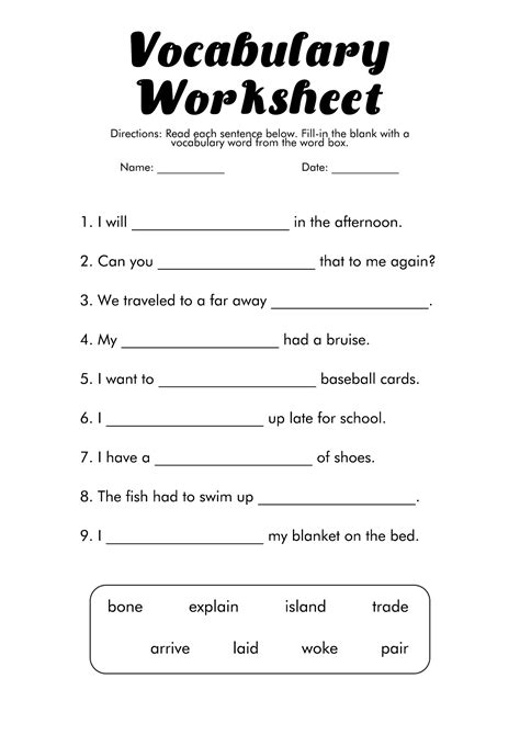 18 Best Images Of 7th Grade Vocabulary Worksheets