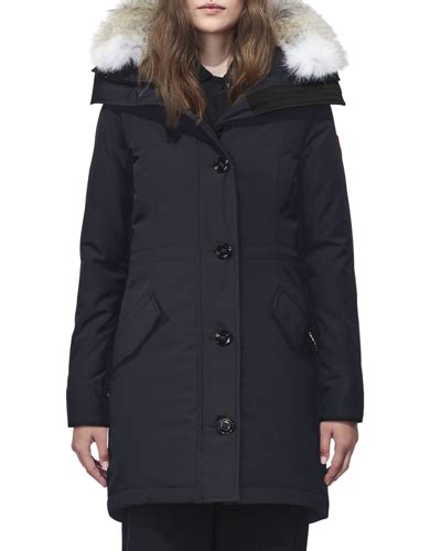 Canada Goose Rossclair Parka Jacket Fusion Fit In Navy Modesens