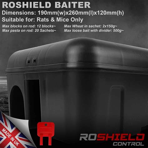 Roshield 2 X Rat Snap Trap And External Protector Kill Box Professional