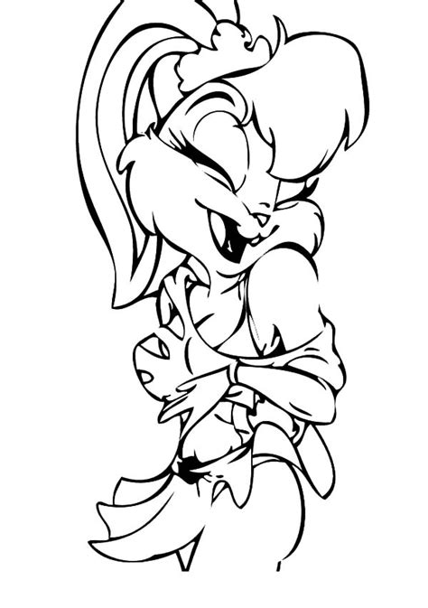 Lola Bunny Laugh Out Loud Coloring Pages Download Print Online