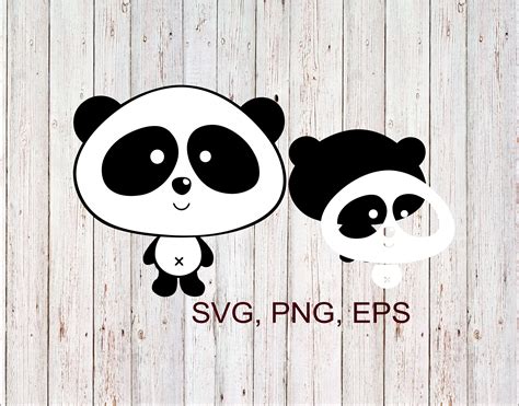 Panda Svg Panda Png Panda Cut File Panda Cricut Panda Etsy
