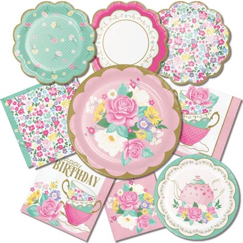 Floral Tea Party Birthday Party At Lewis Elegant Party Supplies