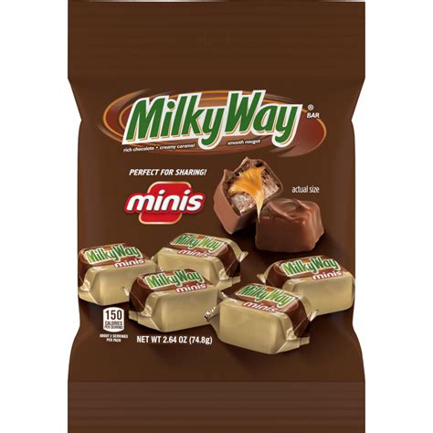 Milky Way Milk Chocolate Minis Candy Bars 264 Oz Peg Bag Milky Way