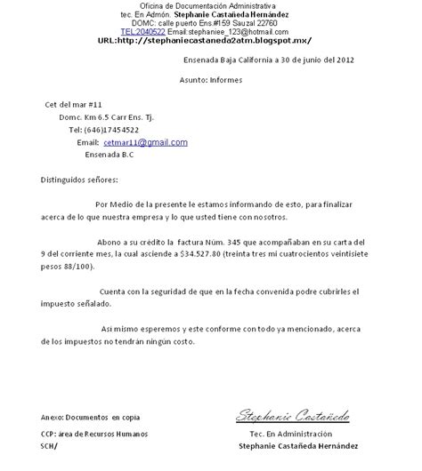 Guia Didactica Documentacion Administrativa Modelo O No33 Carta Para
