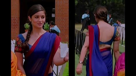 Alia Bhatt Hot Saree Caps From 2 States Bollywood Movie