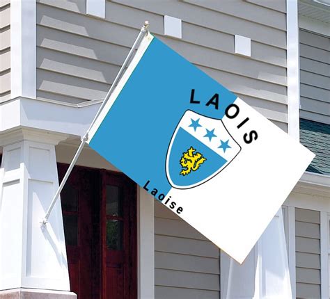 County Laois Ireland Crest Flag ~ 5 X 3 Ft