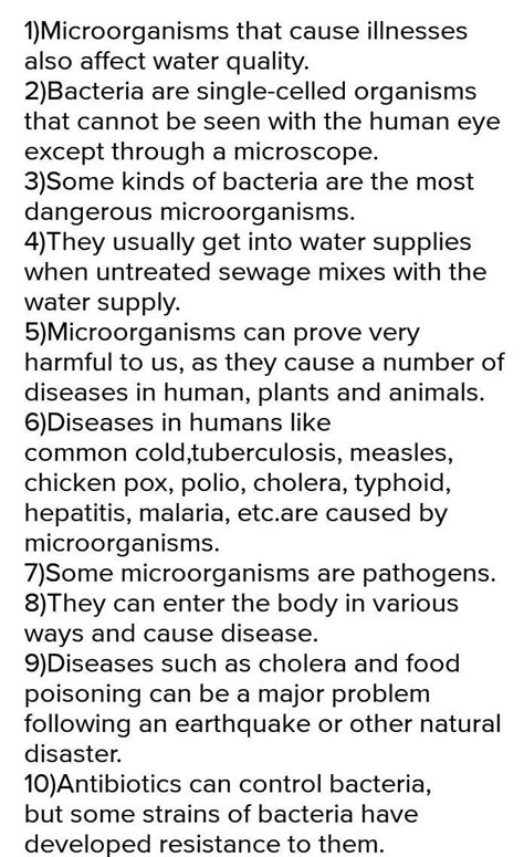 Write 10 Lines On The Harmful Effects Of Microorganisms