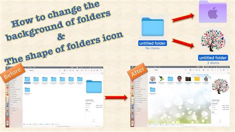 How To Change The Background Image Of Folders And The Shape Color And