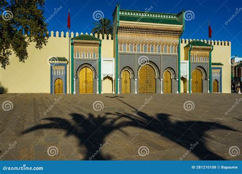 Marocco Fez Il Palazzo Reale Fondato Dai Merinidi Nel 1320 Fotografia Stock Editoriale