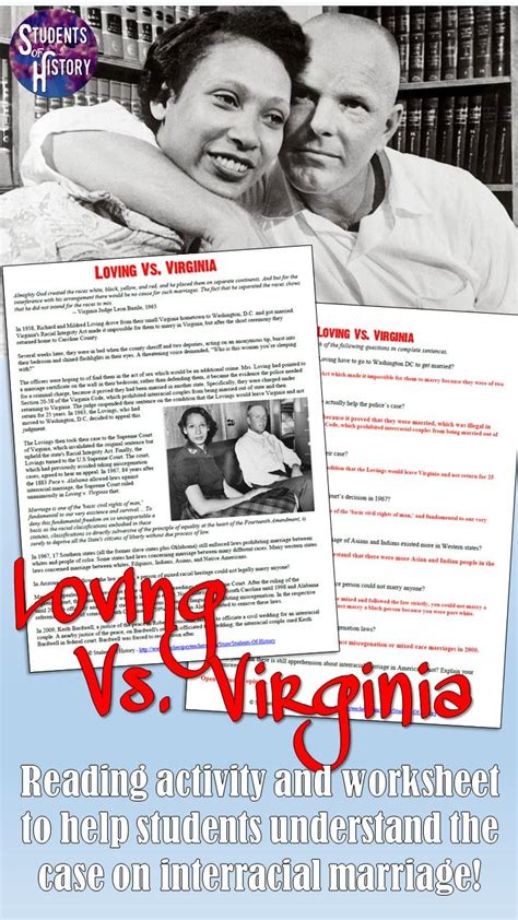 Loving V Virginia Civil Rights Supreme Court Case Reading Middle