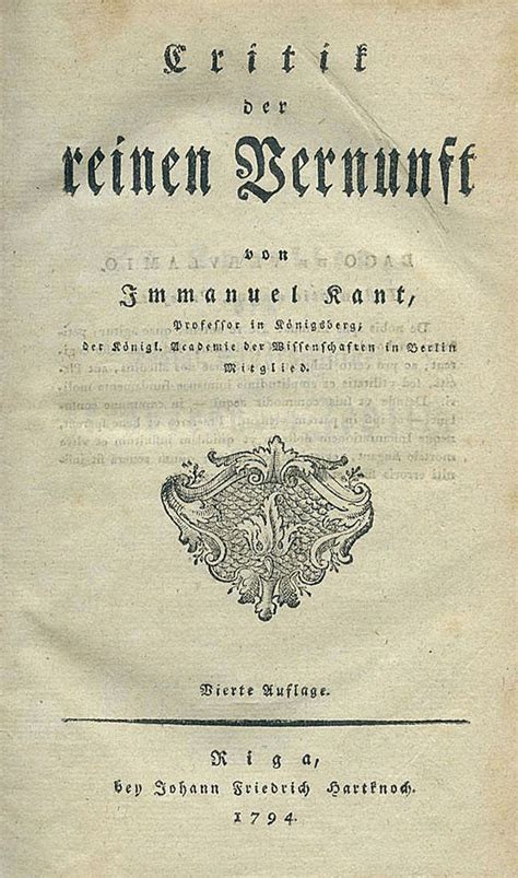 Kants Werk „kritik Der Reinen Vernunft“ Drei Kritiken Kritik Der
