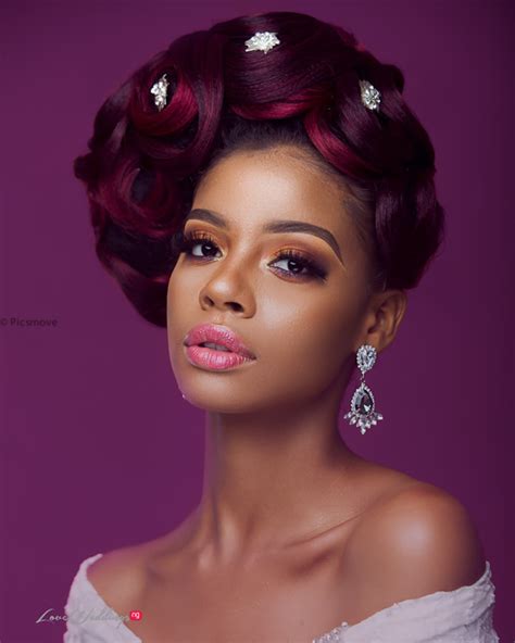 Red Ombre Bridal Hair Inspiration Uber Glow X Hair Empire Naija X