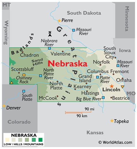 Nebraska Map Geography Of Nebraska Map Of Nebraska