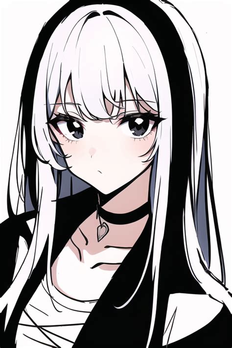 Anime Girl Pfp Emo ⋆ White Hair Anime Guy Anime Black Hair Black