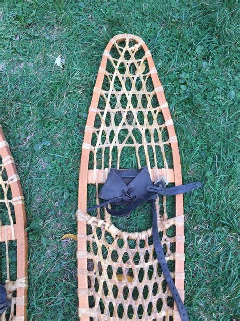 Extra Large Antique Wooden Snowshoes Great Shape Approx 48 Etsy