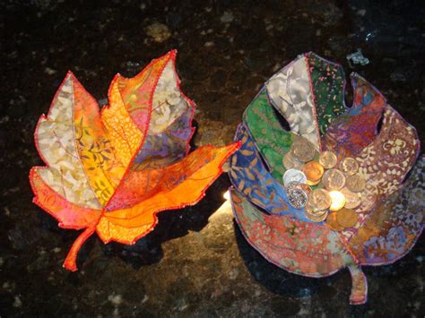 Leaf Bowls Now With Birch Leaf In Post 19 Quilting Bastelideen
