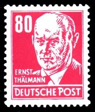Es dient vor allem der rationalisierung der briefbeförderung. Ernst Thälmann, Freimarke, Persönlichkeiten aus Politik ...