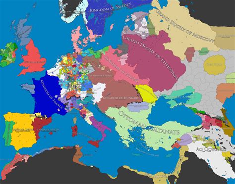 Map Of Europe 1500 Ce Europe Map Map European History