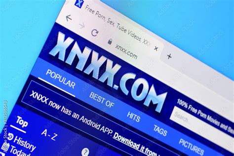 Homepage Of Xnxx Website On The Display Of PC Xnxx Com Foto De Stock Adobe Stock