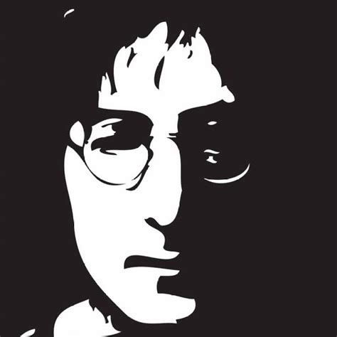 John Lennon Silhouette Paper Print Music Personalities Posters In