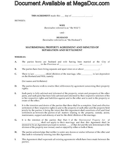 The separation agreement can become part of the divorce agreement, which would mean you would have fewer (if any) issues to deal with if one of you a few states still recognize legal separation. Alberta Separation Agreement | Legal Forms and Business ...