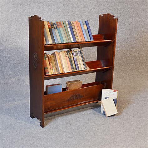 Metal book rack:this widen 4 tiers bookshelf. Bookcase Book Magazine Rack Library Shelves - Antiques Atlas