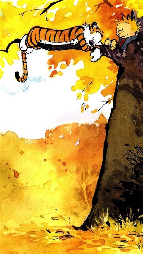 Calvin And Hobbes In The Fall Calvin And Hobbes Wallpaper Calvin And