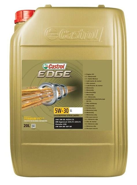 Castrol Edge 5w30 Ll Fully Synthetic Long Life Engine Oil Vw 504 507
