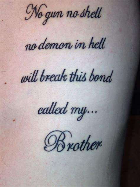 Brotherhood Tattoo That My Brothers And I Got Brother Tattoo Quotes