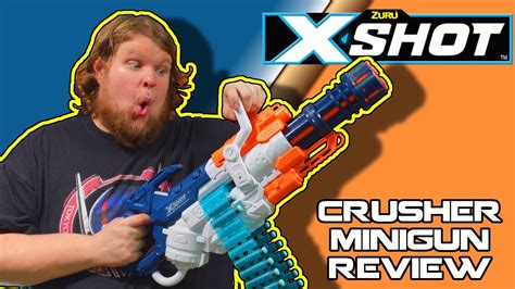 the best nerf minigun yet x shot crusher blaster review youtube