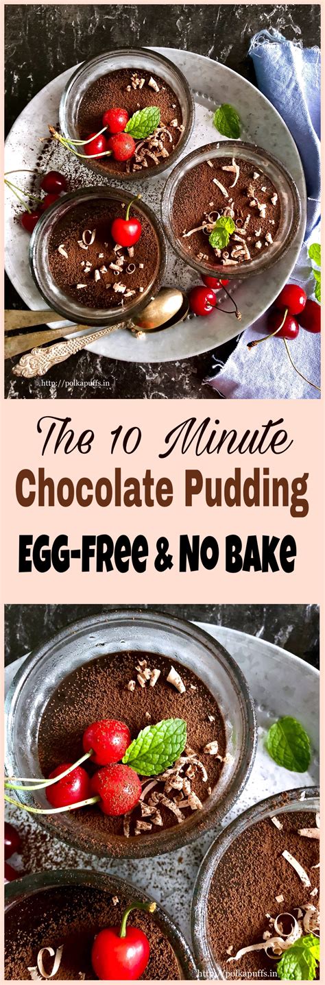 The 10 Minute Chocolate Pudding Eggless Polka Puffs