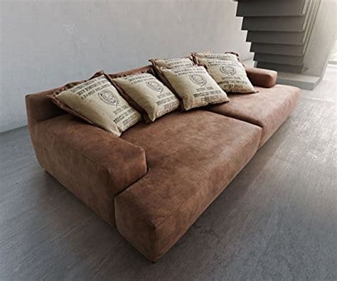 Xxl polsterecke, couchgarnitur, schlafsofa victoro big sofa. Bigsofa Cabana Braun 304x140 Vintage inkl. 6 Kissen by ...