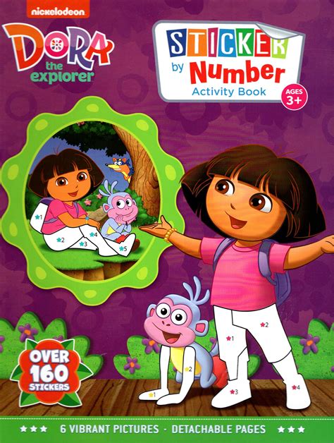 Nickelodeon Dora The Explorer Sticker By Number Activity Book Over