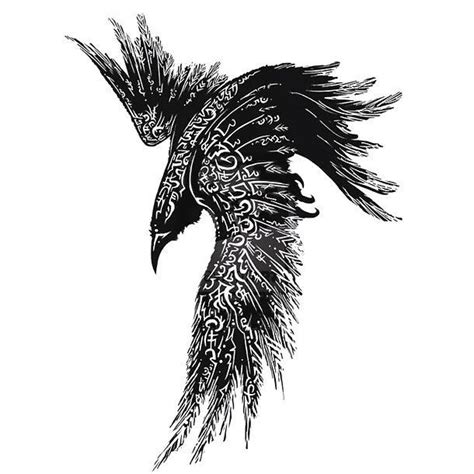 Original Tribal Raven Tattoo Design Celtic Raven Tattoo Raven Tattoo