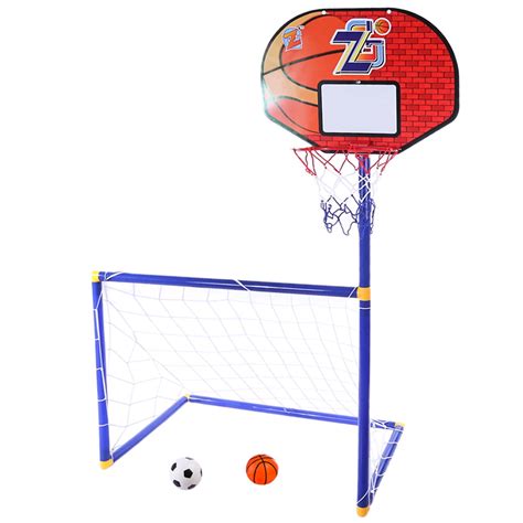 2 In 1 Children Sports Equipment Football Goal Basketball Stands For