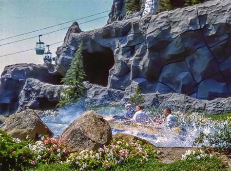 Daily Vintage Disneyland Bobsled At The Matterhorn With The Skyway