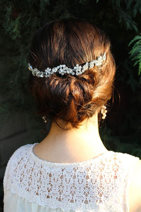 After that toned and included in a beautiful flower. Silver Crystal Wedding Hair Chain Rhinestone Hairpiece for ...