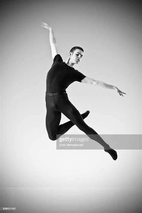 Black And White Photo Of A Male Ballet Dancer Jumping Photo Getty Images